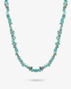 Turquoise veined gemstone women's necklace
