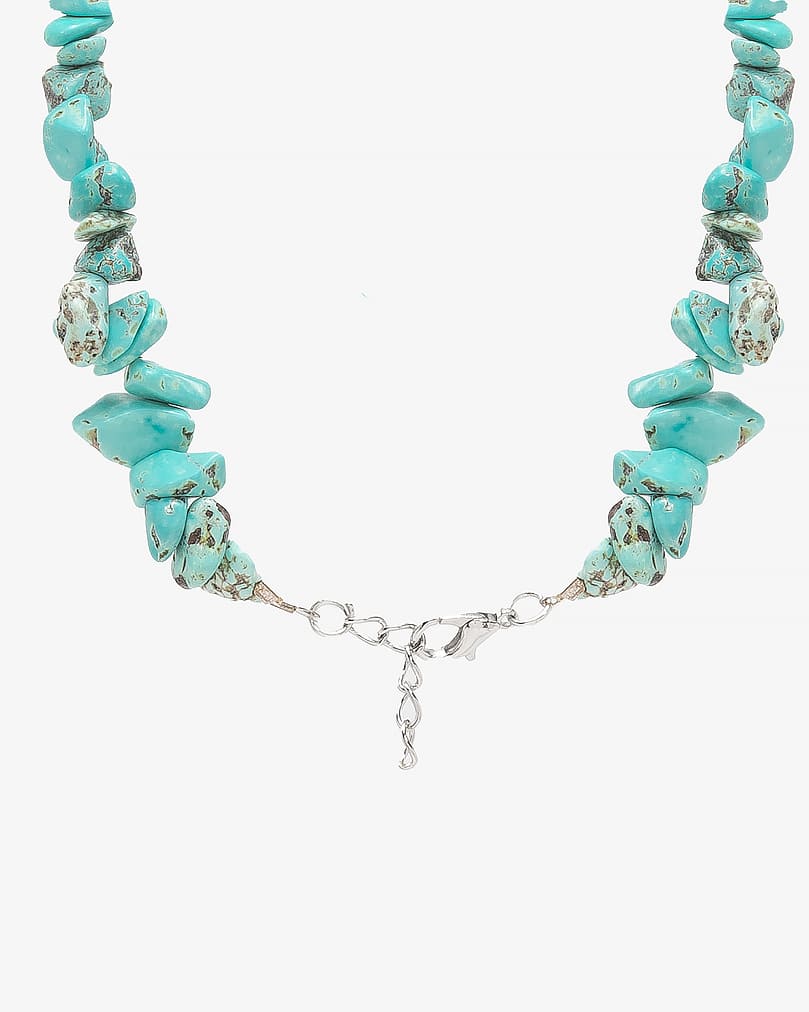Turquoise veined gemstone women's necklace