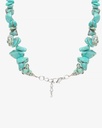 Turquoise veined gemstone women's necklace