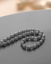 سبحة بيضاوية من الفضة الخالصة عيار 925