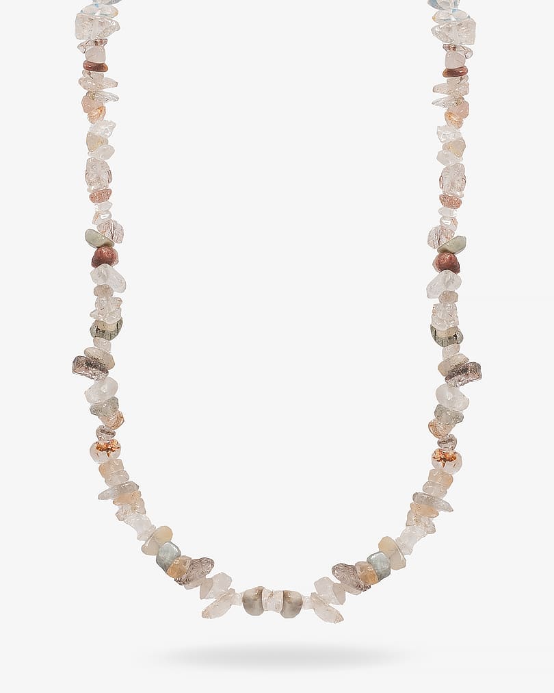 سلسلة نسائي حجر عقيق وكلير كوارتز