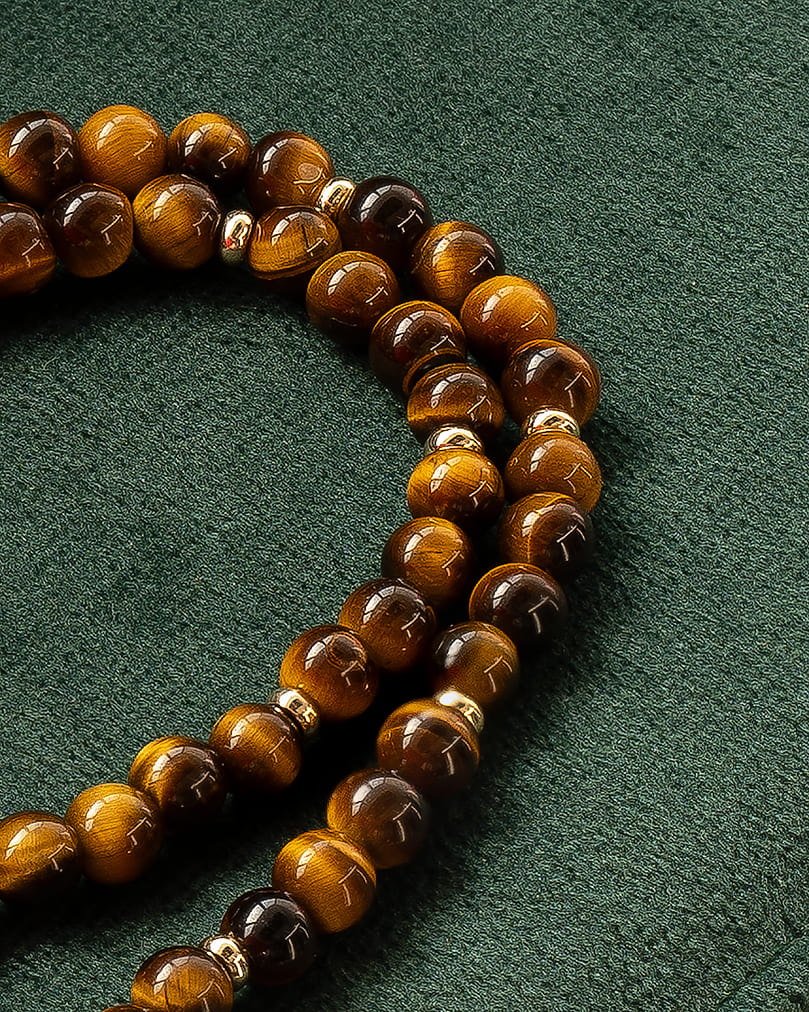 سلسلة نسائي حجر عين النمر الطبيعي