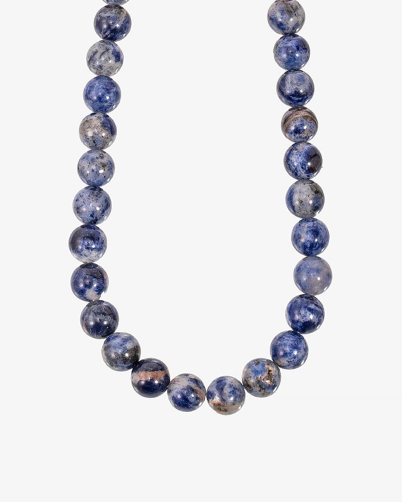 Natural sodalite stone women's necklace WNEC185BL