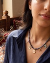 سلسلة نسائي سوداليت طبيعي أزرق داكن فاخر