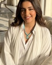 سلسلة نسائي فيروز وأباتايت أزرق طبيعي مميز