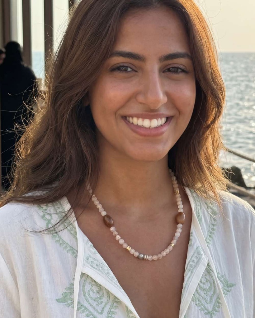 سلسلة حجر العقيق الطبيعي الانيق