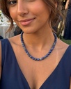 Natural sodalite stone women's necklace WNEC185BL