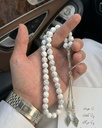 سبحة فاخرة حجر جاموس طبيعي ( هولايت )
