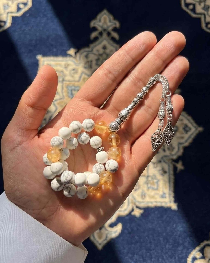 سبحة حجر جاموس ( الهاوليت ) وسترين