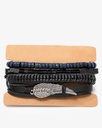 Set of 4 stylish men's bracelets